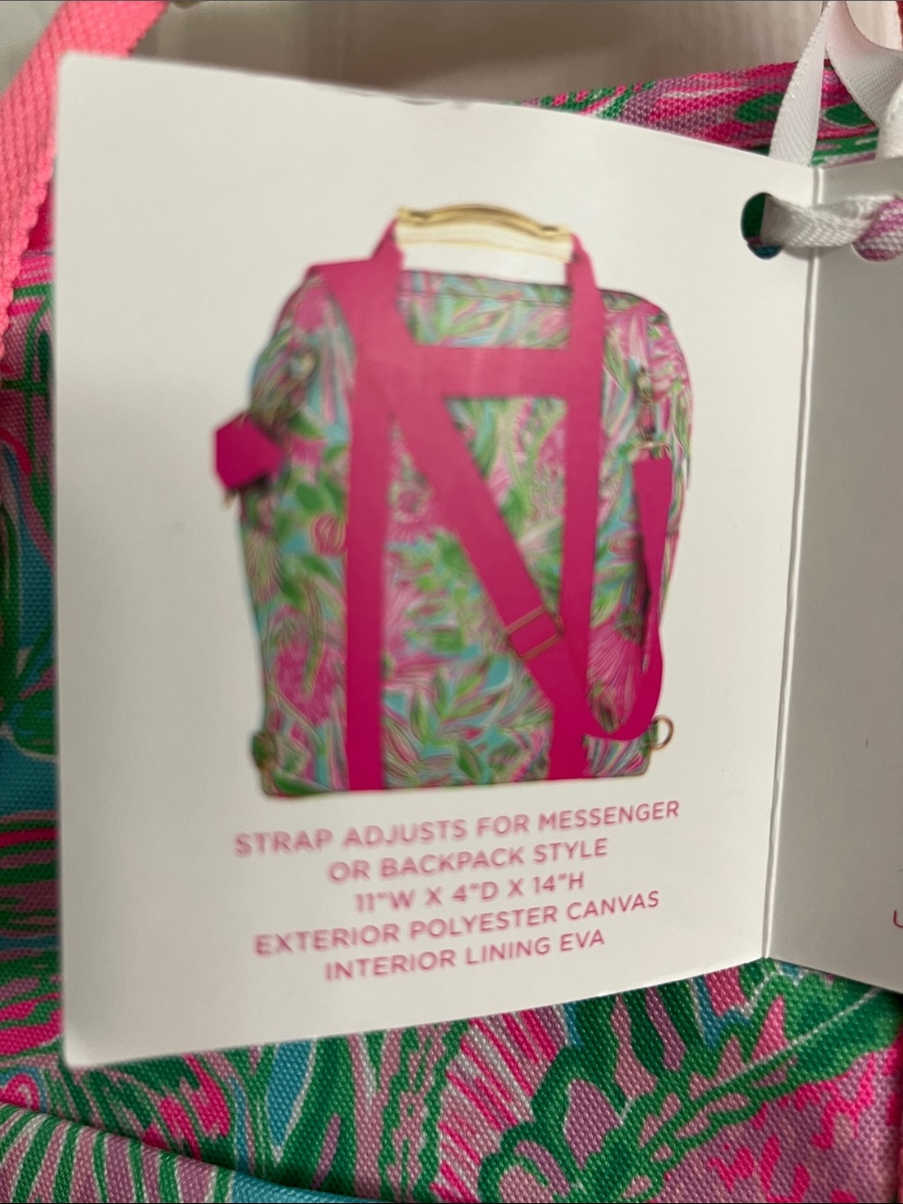 NWT Lilly Pulitzer Backpack Cooler Coming In Hot - Picture 4 of 8